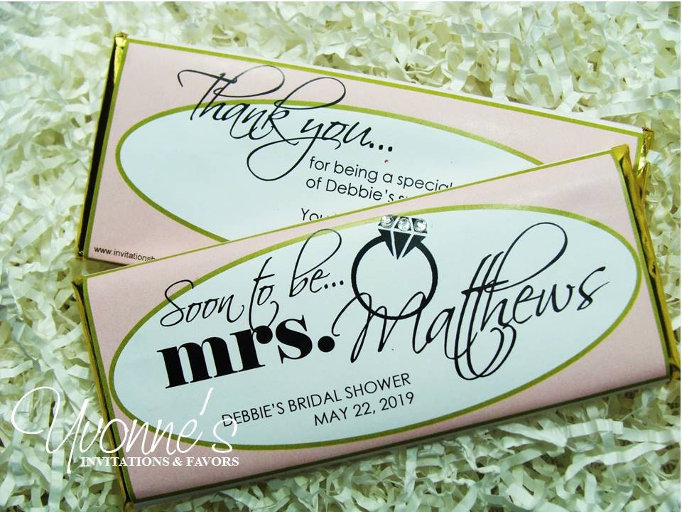 Bridal Shower Candy Bar Wrappers for Chocolate Bar Etsy