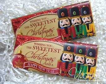 Christmas Nutcracker Candy Bar Wrappers for Chocolate Bars-Holiday Party Favors for School, Class, Office, Teacher-Holiday-Stocking Stuffers
