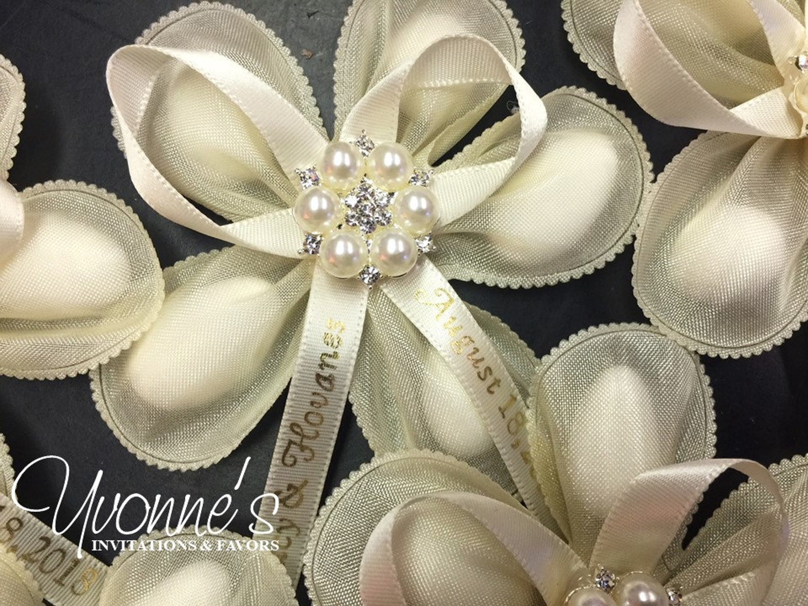 Jordan Almond Flower Bombonieresivory Confetti Flower With Etsy