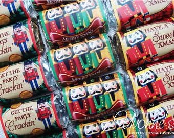 Nutcracker Mini Candy Bar Wrappers Only *CHOCOLATES NOT INCLUDED* Set of 48-Nutcracker Christmas Party/School/Office/Teacher Gift