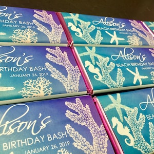 Sea-ocean Under Water Candy Bar Wrappers Assembled With Chocolate Bars ...