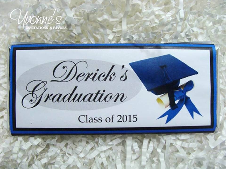 Graduation Candy Bar Wrappers Chocolate Bar Favors Class | Etsy