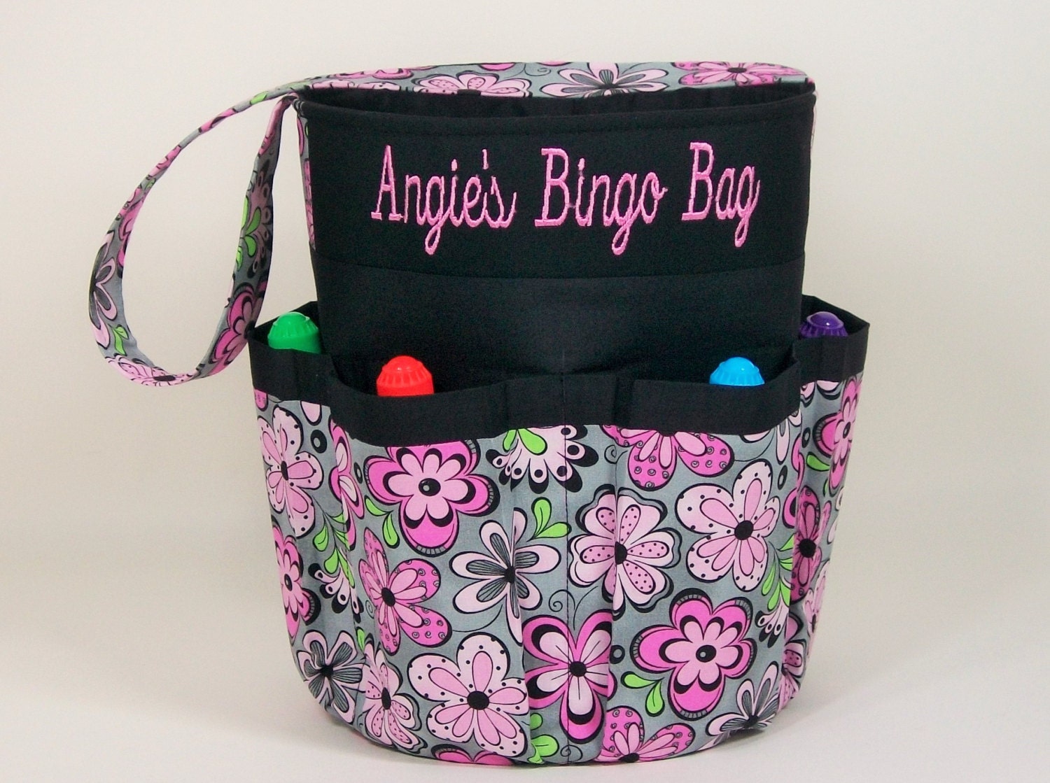 Monogrammed Bingo Bag Tote/ Craft Bag Etsy