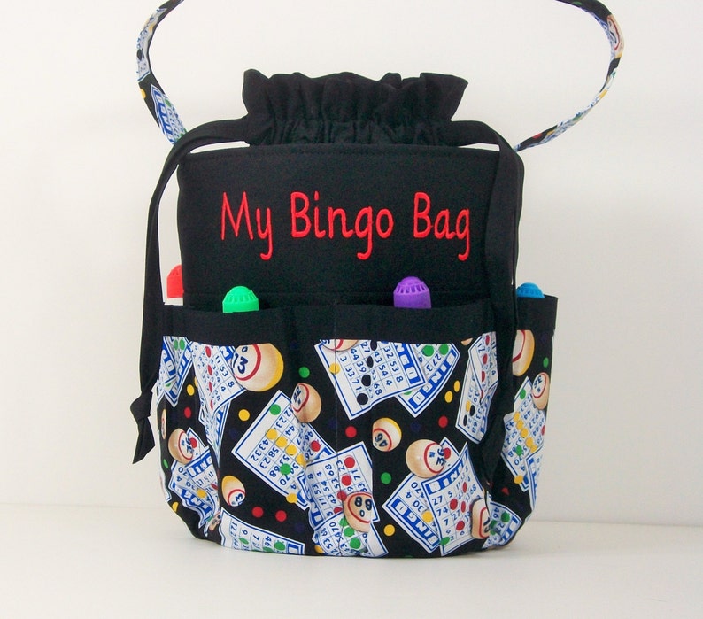 Monogrammed Bingo Bag Tote/ Craft Bag in Bingo Cards Etsy