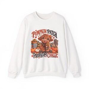 Sweat-shirt « Enfant à problèmes » de Pumpkin Patch | Motif citrouille épouvantail d'automne