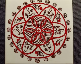 Hand-painted tiles in an ancient style for your design projects