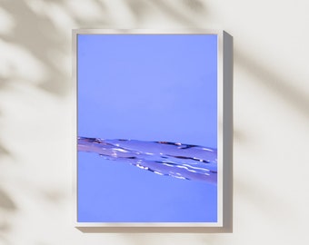 Periwinkle Blue Water Splash Fine Art Print, Modern Photography by Araya Jensen