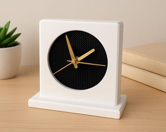 Handcrafted Wood and Metal Desk Clock – Modern Minimalist Design