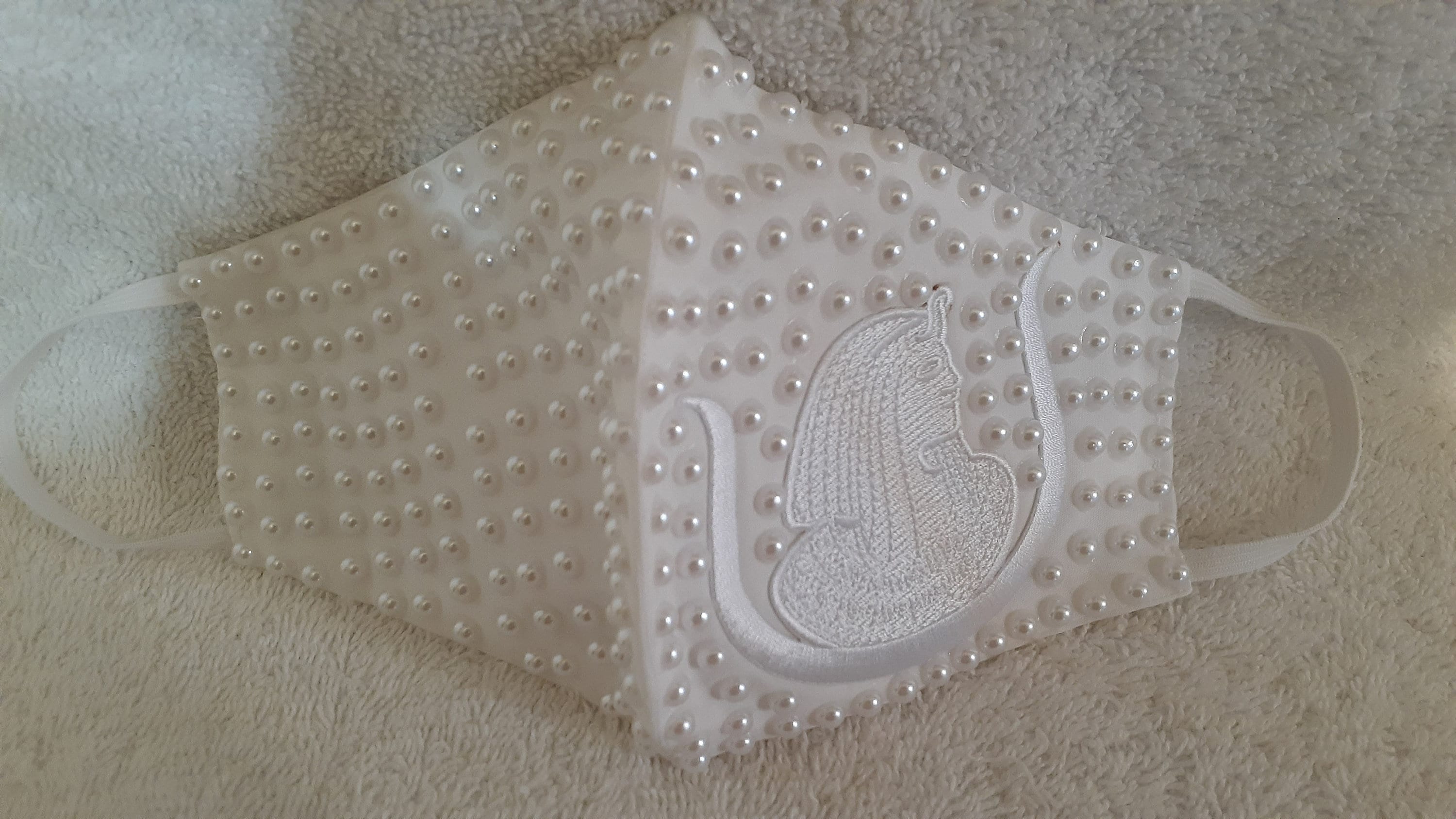 DOI PHA Daughter embroidered white logo emblem embellished with Pearl…