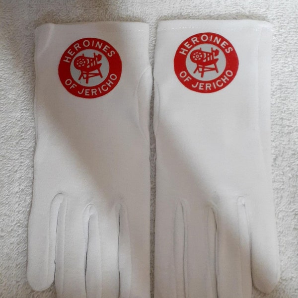 HOJ - Heroines of Jericho logo emblem cotton gloves.