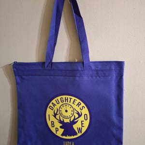 Daughters of The Elks IBPOEW logo zipper tote bag