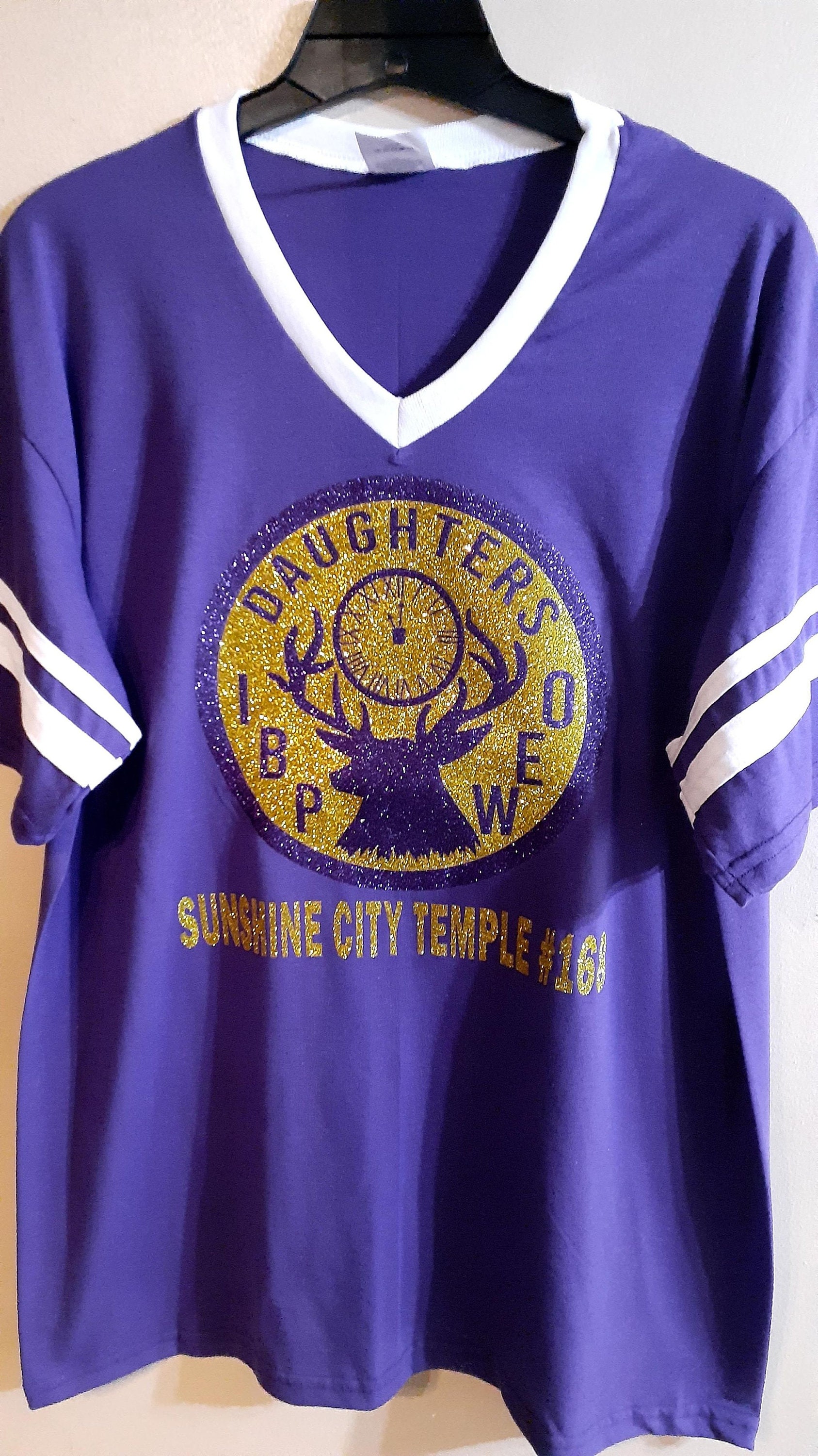 Daughters of The Elks IBPOEW logo football t-shirt