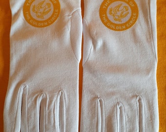OGC - Order of The Golden Circle logo emblem white cotton gloves