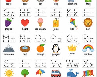 Tracing pages - words, shapes