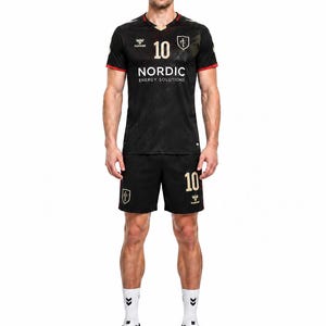 Anpassad Pro Handbollströja: Svartguld Laguniform, Fukttransporterande Träningströja