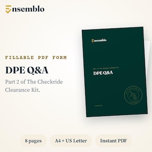 Private Pilot Checkride Q&A PDF, Student Pilot Prep, Fillable Form (Digital Download)