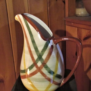 Vernon Kilns Fruit Harvest Disk Serving Pitcher