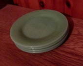 Fire King jadeite sandwich plates, 6-3 4 quot , 4 plates for 30.00