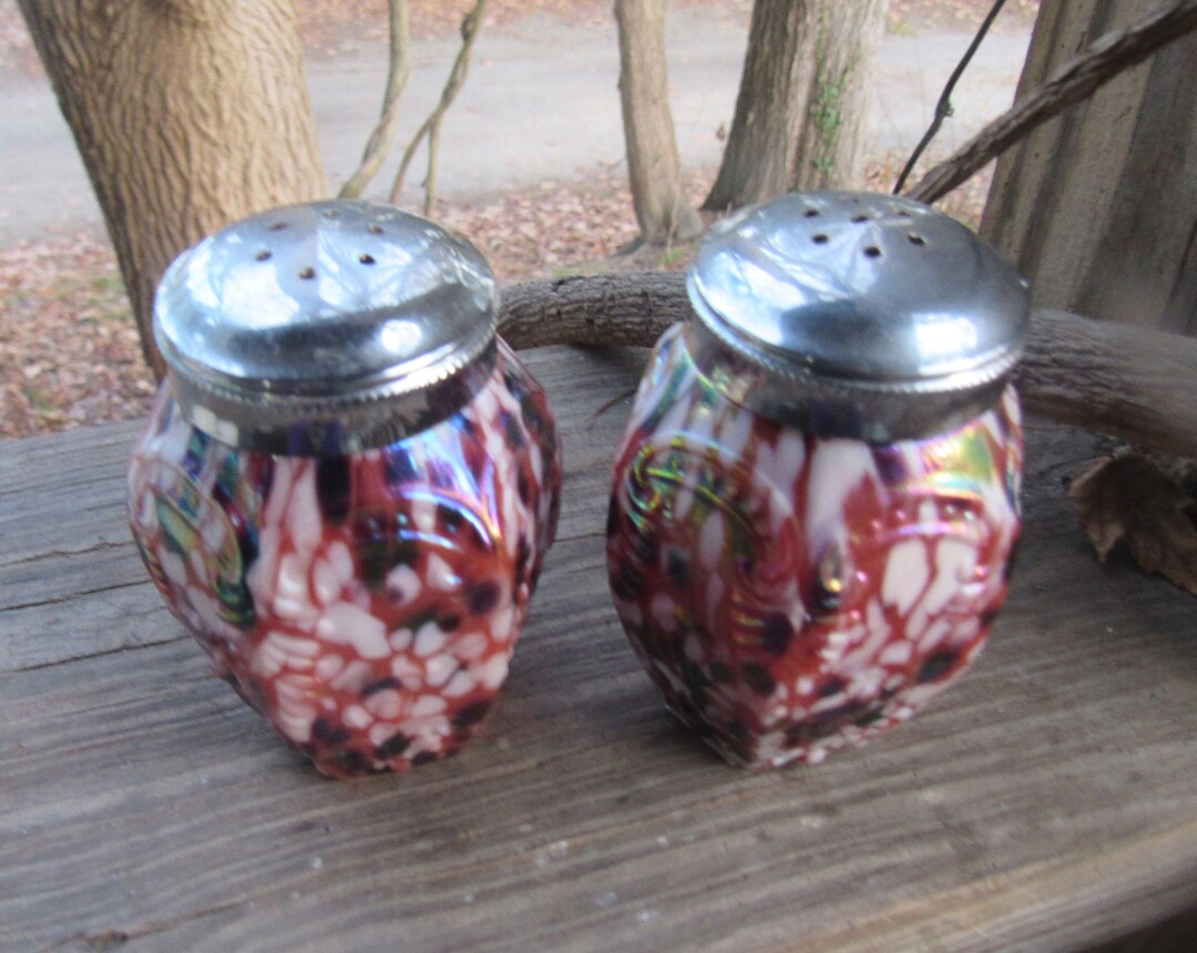 FOSTORIA CLUB SHAKERS Priscilla White Accents Etsy