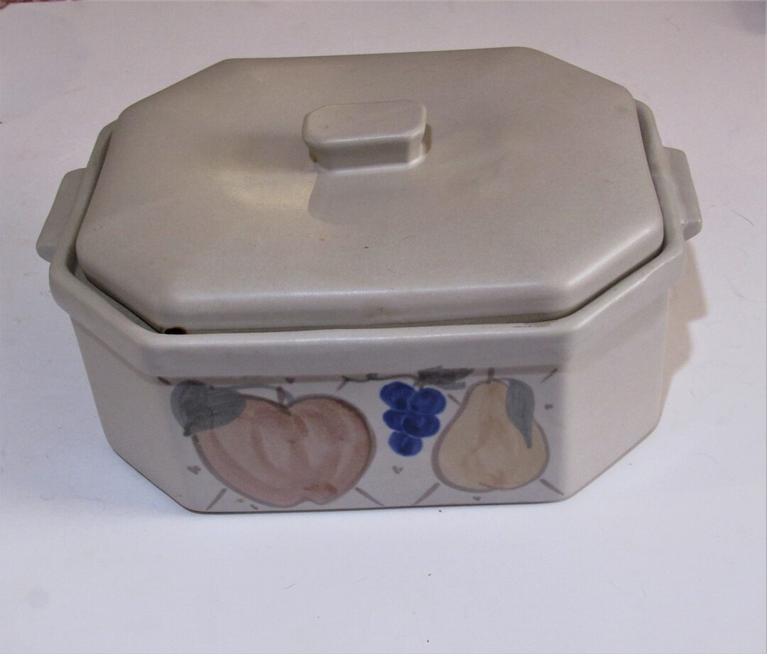 CHATHAM POTTERS GOSS Pottery Harvest Time Odd Shaped Casserole Etsy