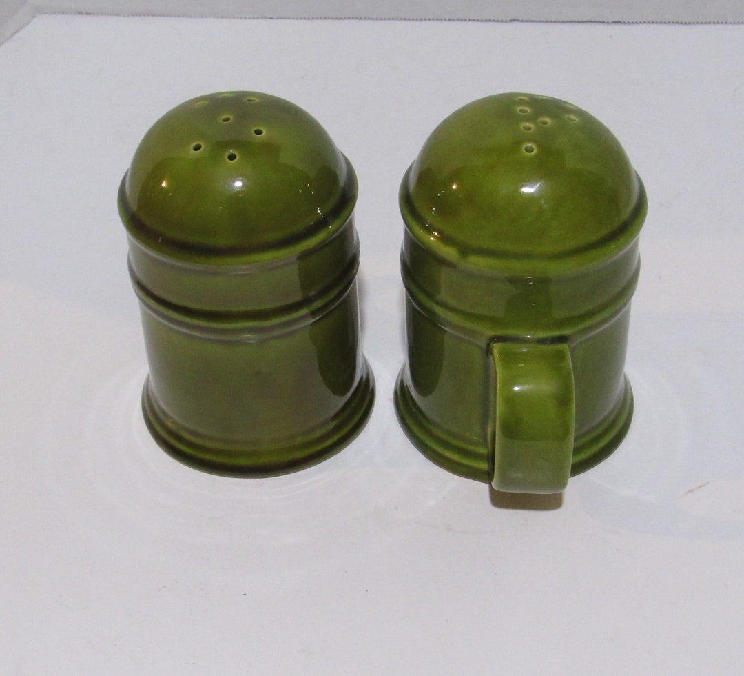 LOS ANGELES POTTERY Salt and Pepper Shakers With Handles Early Etsy