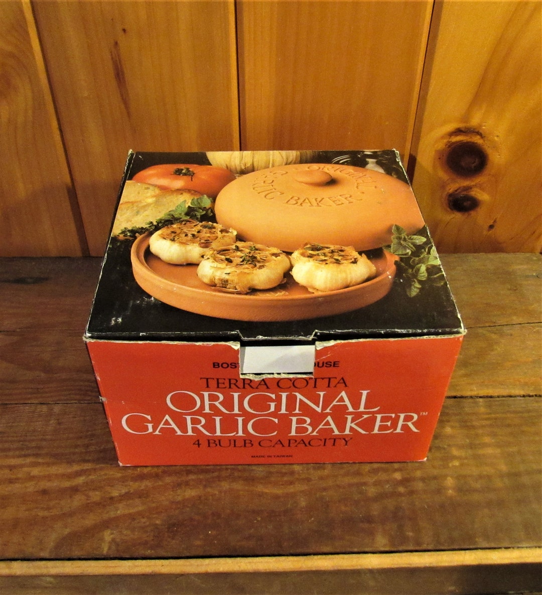 ORIGINAL GARLIC BAKER Large Terra Cotta. Holds 4 Cloves. Etsy