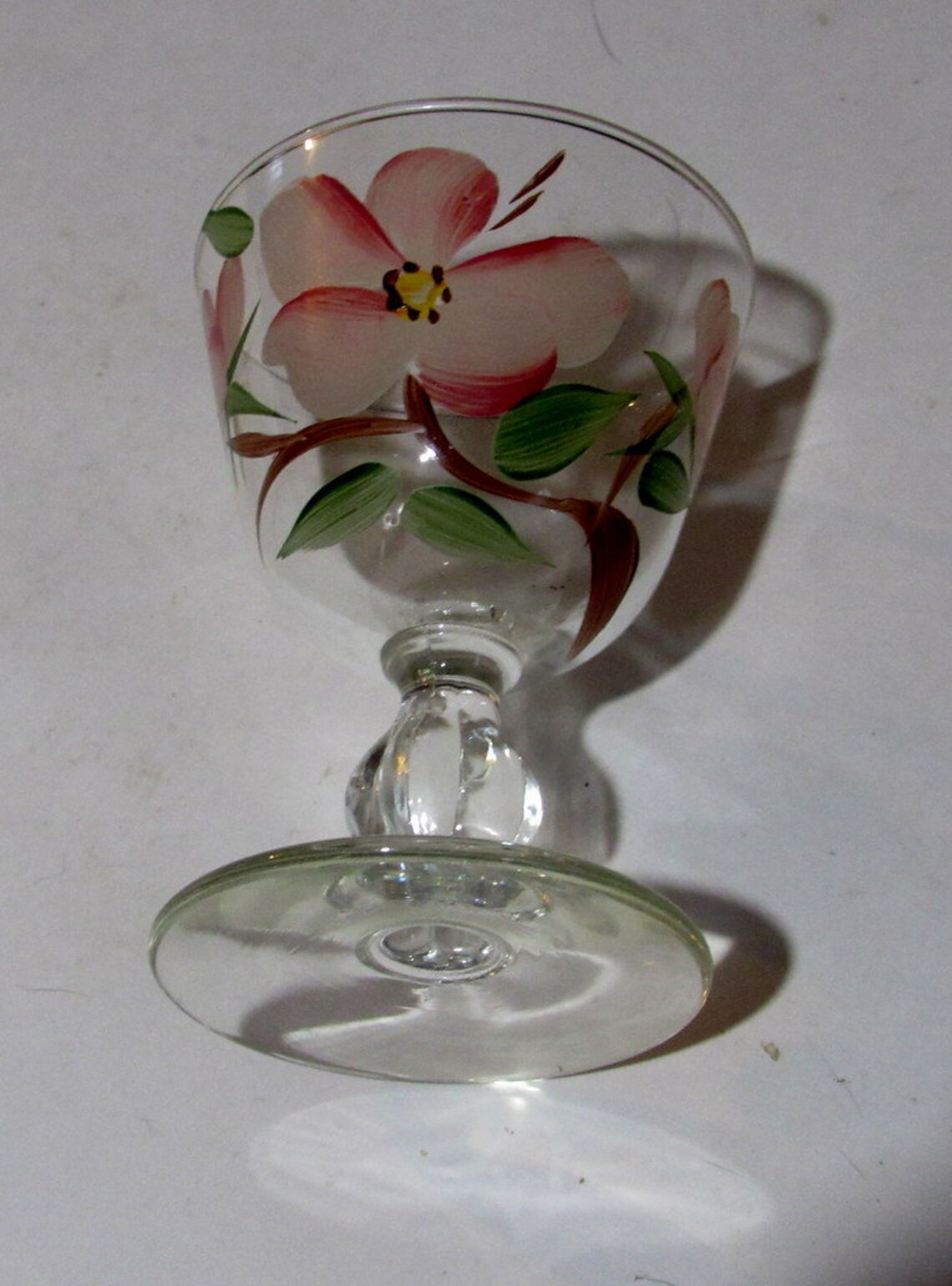 Franciscan desert rose wine goblets stem glasses hand Etsy