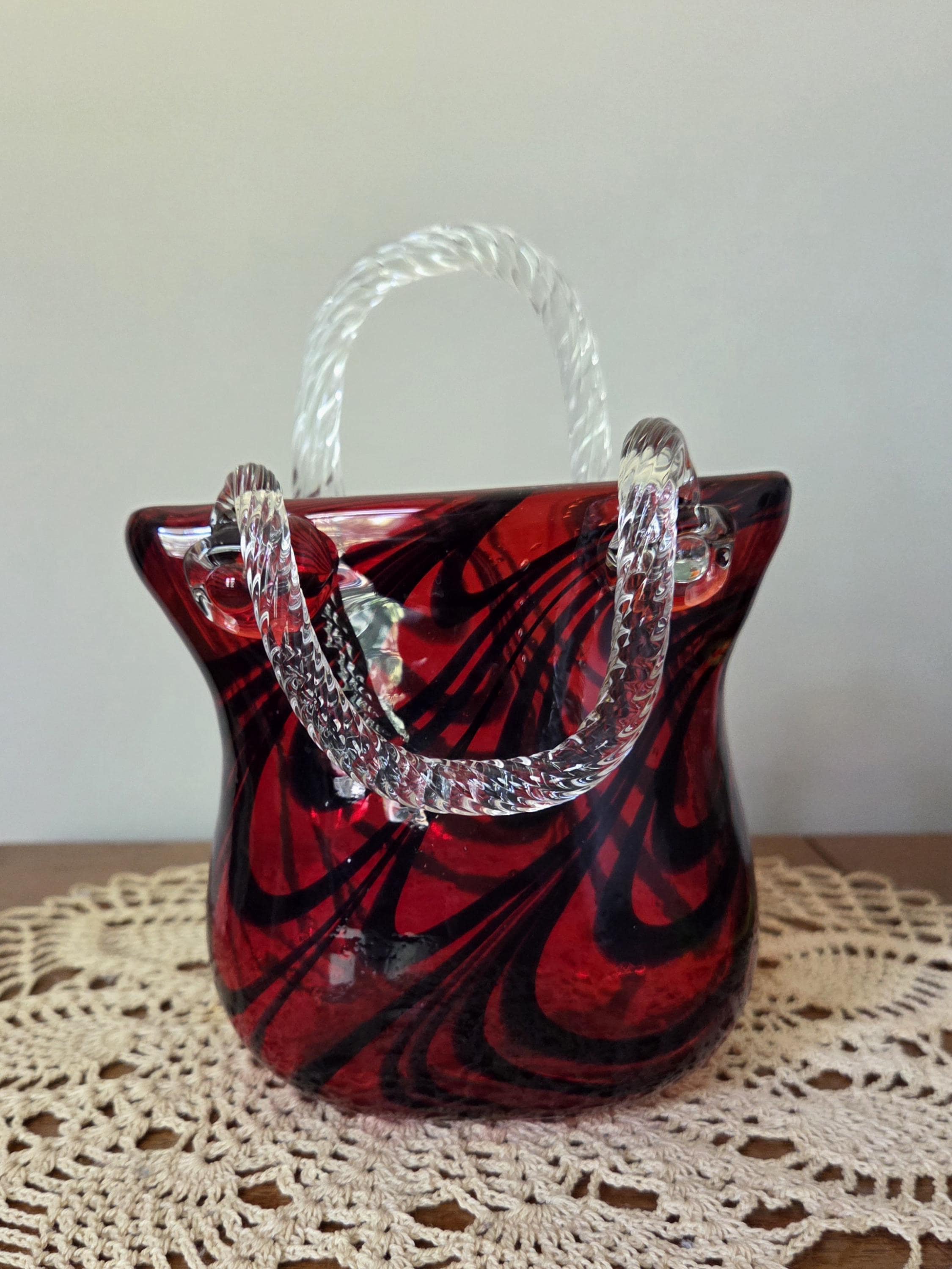 Murano Red Vase - Etsy