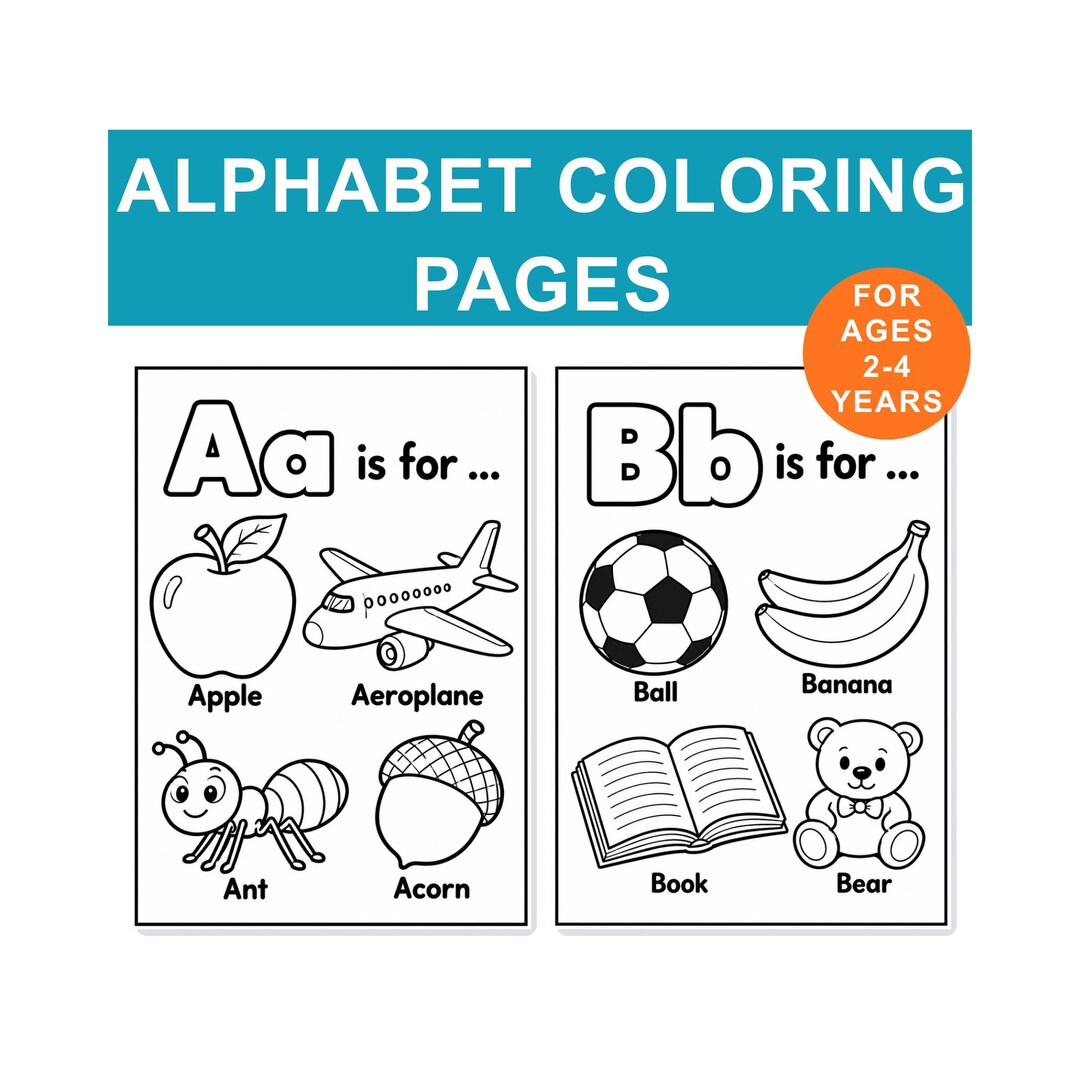 A-Z Alphabet Coloring Pages, ABC Kids Coloring Book & Preschool ...
