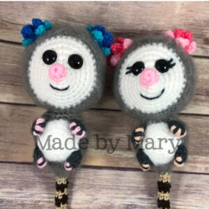 PDF PATTERN: Ollie and Olive Opossum Amigurumi Pattern **Crochet Pattern Only, Not Actual Doll!** Crochet Opossum