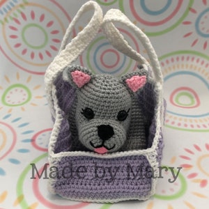 PDF PATTERN: Puppy and Carrier Amigurumi Pattern Crochet Pattern Only, Not Actual Doll Crochet Puppy image 1