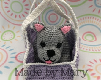 PDF PATTERN: Puppy and Carrier Amigurumi Pattern **Crochet Pattern Only, Not Actual Doll!** Crochet Puppy