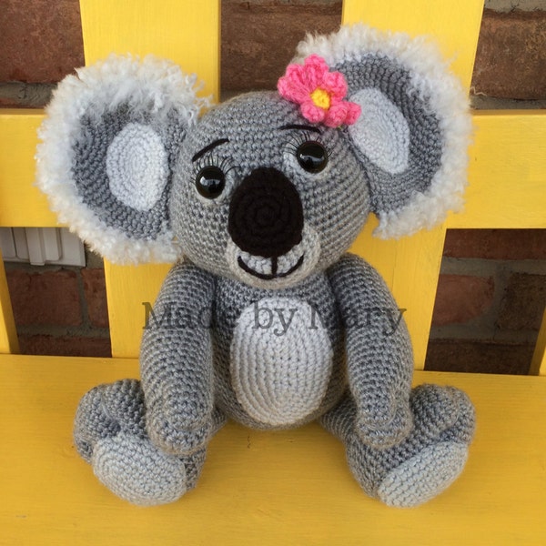 Patron PDF - Patron Amigurumi Kassie le koala ** Patron au crochet uniquement, pas une vraie poupée ! ** Koala au crochet