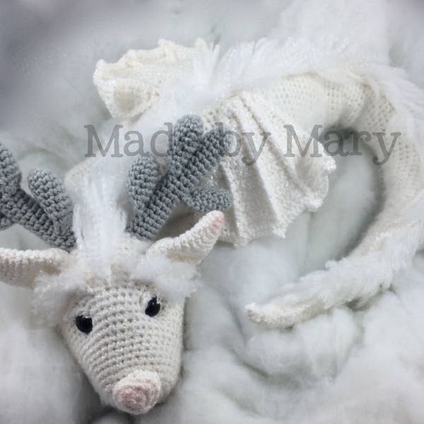 PDF Pattern: Winter Dragon **Crochet pattern only, not actual doll!** Crochet Dragon