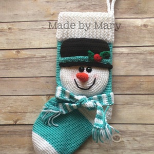 PDF Pattern: Snowman Stocking Crochet Pattern Only Not Actual Item image 1