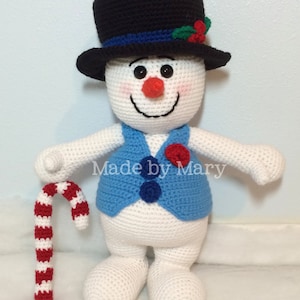 PDF Pattern: Snowman *Crochet Pattern Only, Not Actual Doll** Crochet Snowman