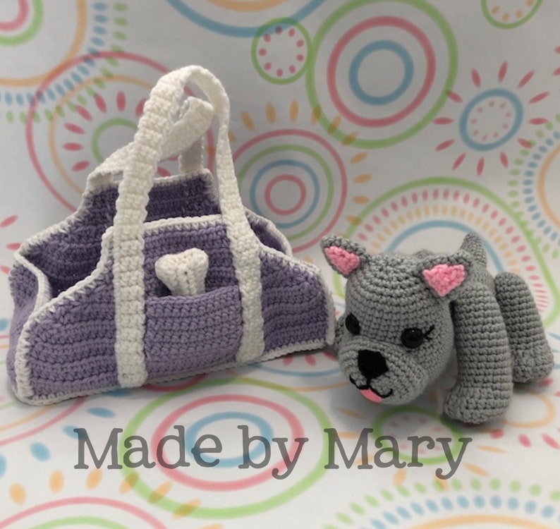 PDF PATTERN: Puppy and Carrier Amigurumi Pattern Crochet Pattern Only, Not Actual Doll Crochet Puppy image 8