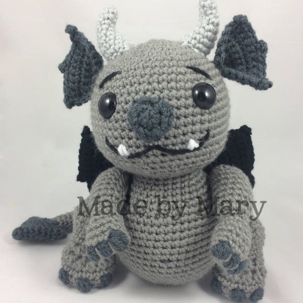 PDF PATTERN: Gronk the Gargoyle Amigurumi Pattern *Crochet Pattern Only, Not Actual Doll* Crochet Gargoyle