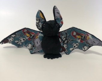 Black Nightmare Fear Fest Bat Plush, Stuffed Animal, Softie