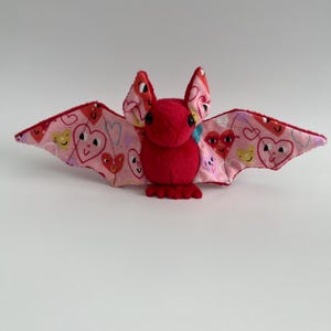 Rote Herz Fledermaus Plüschtier, Stofftier, Softie