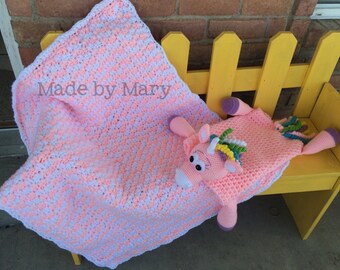 PDF Pattern: Unicorn/Zebra Blanket Buddy **Crochet Pattern Only, Not actual blanket**