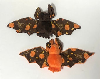 Pumpkin Patch Bat Plush, Stuffed Animal, Softie