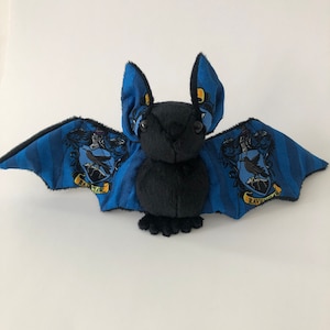 Blue Magical Mascots Black Bat Plush, Stuffed Animal, Softie