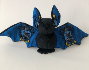 Blue Magical Mascots Black Bat Plush, Stuffed Animal, Softie