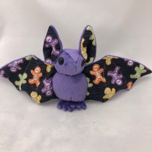 Glow-in-the-dark Skeleton Bat Purple Plush, Stuffed Animal, Softie