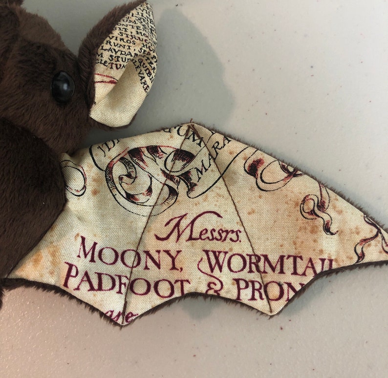 Wizard Map Bat Plush Stuffed Animal Softie Etsy
