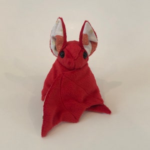 Red Strawberry on White Bat Plush Stuffed Animal Softie - Etsy