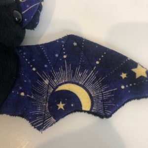 Zodiac Constellations Black Bat Plush, Stuffed Animal, Softie, Plushie, Stars image 2