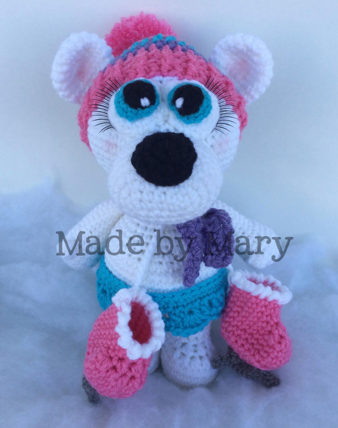 PDF PATTERN: Polar Bear Skating Amigurumi *crochet Pattern Only