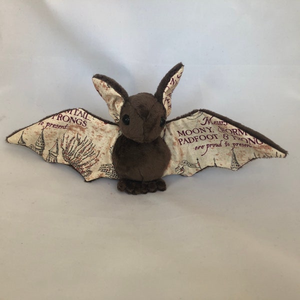 Wizard Map Bat Plush, Stuffed Animal, Softie